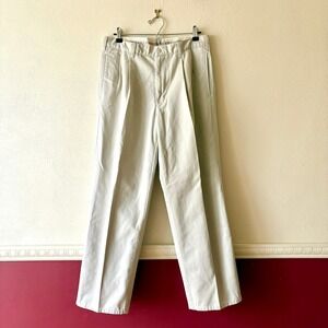 Calvin Klein Khakis 33x30 Twill Double Pleat Pants Wrinkle Free Y2K 90s Vintage